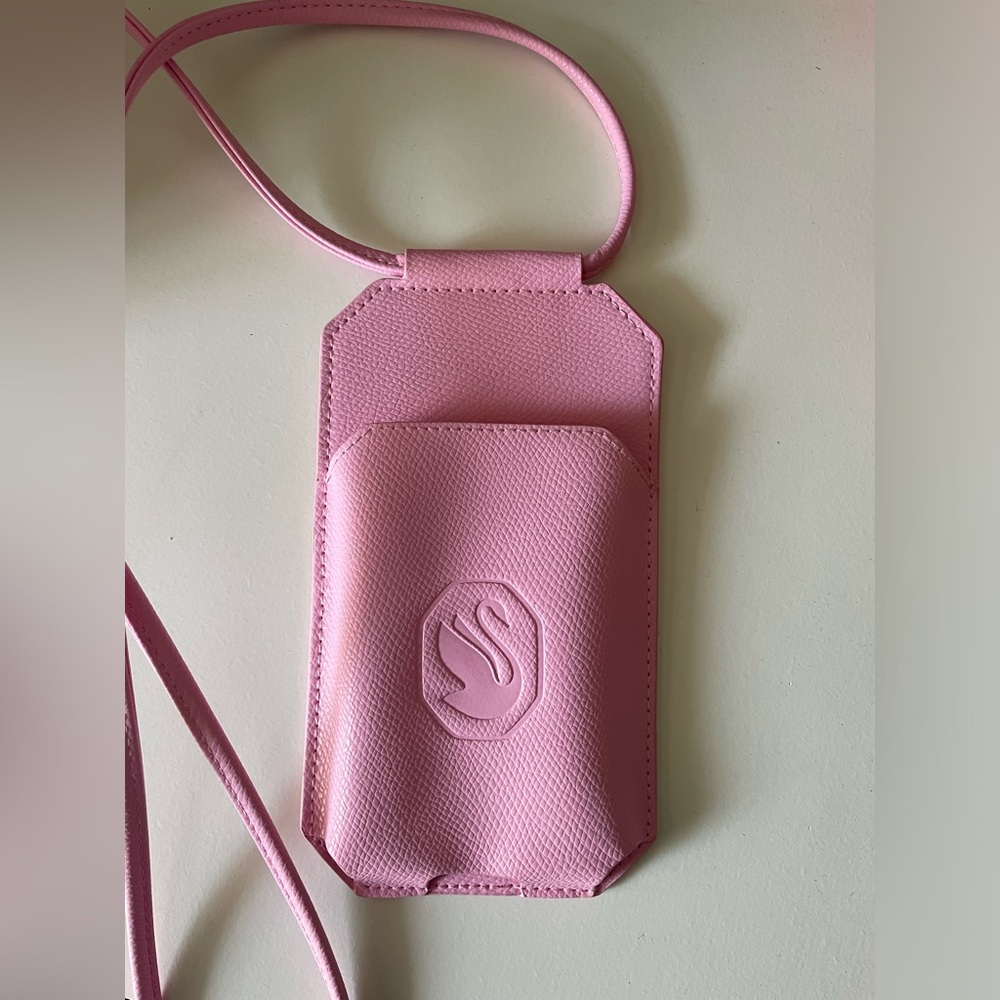 Swarovski Pink Phone Crossbody Bag with card slots
